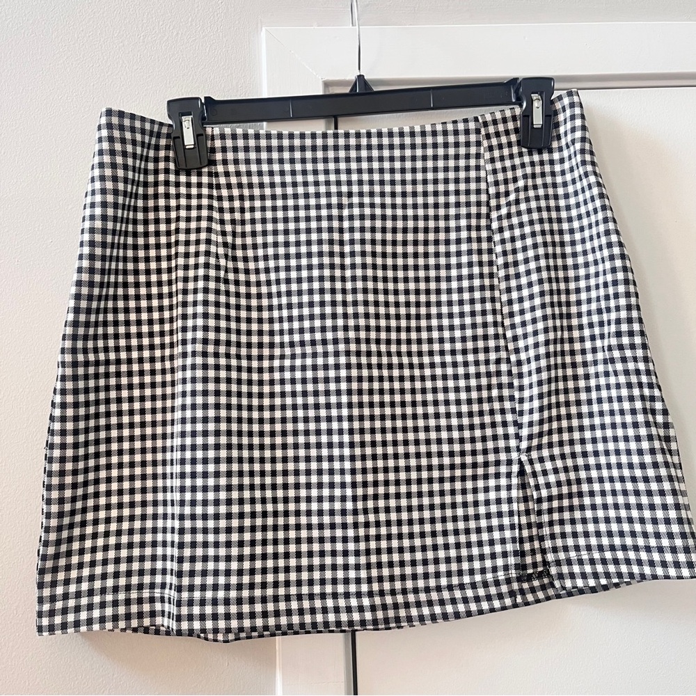 Wild Fable Black and White Checkered Mini Skirt NWOT
